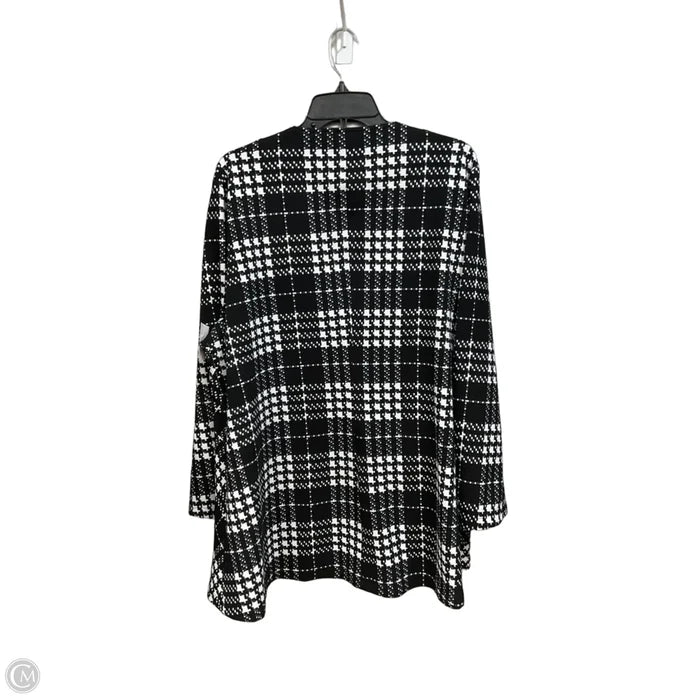 Cardigan By Bloomchic In Black & White, Size: 1x