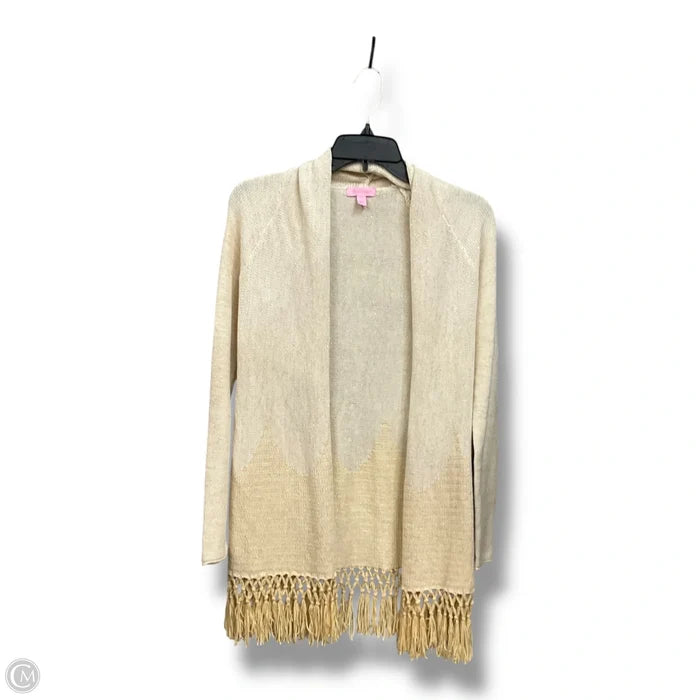 Cardigan Designer By Lilly Pulitzer In Beige, Size: Xxs