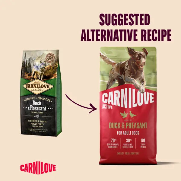Carnilove ACTIVE Duck & Pheasant dry dog food, second view of the sack