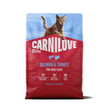 Carnilove ACTIVE Salmon & Turkey grain-free dry cat food for adult cats, 400g bag front