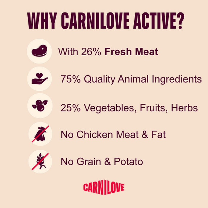 Carnilove ACTIVE Salmon & Turkey adult cat food, further view of the 400g packaging