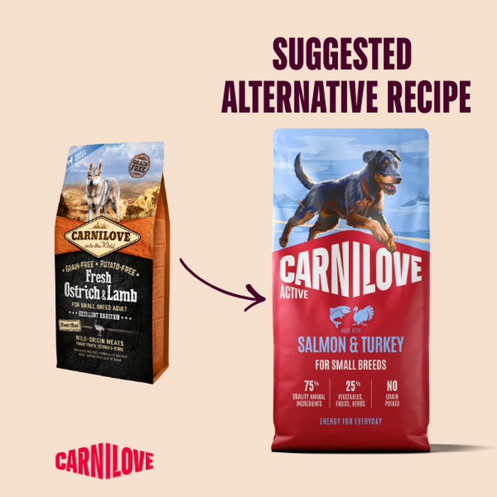 Carnilove ACTIVE Salmon & Turkey small breed dry dog food, second view of the pack