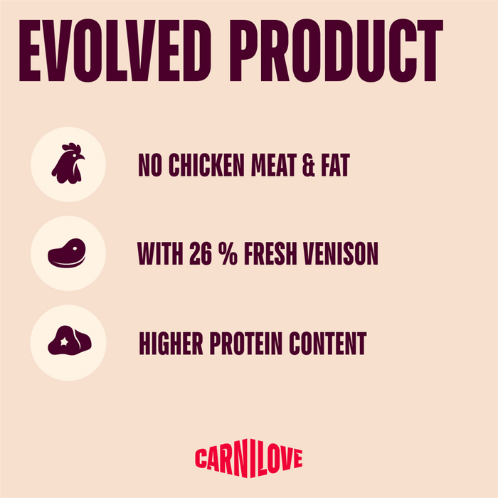 Carnilove ACTIVE Venison, Reindeer & Wild Boar dry dog food, third view of the bag
