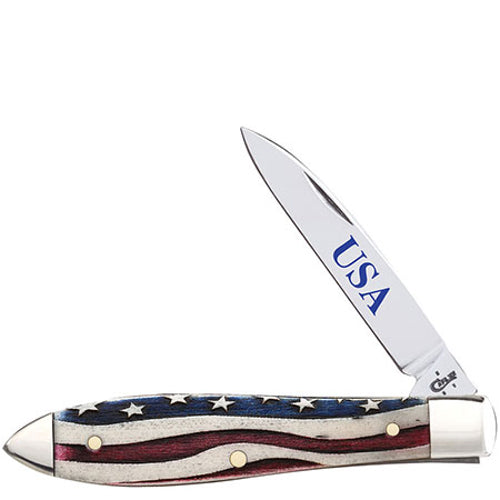 Case - Patriotic Smooth Natural Bone - Teardrop - 64137