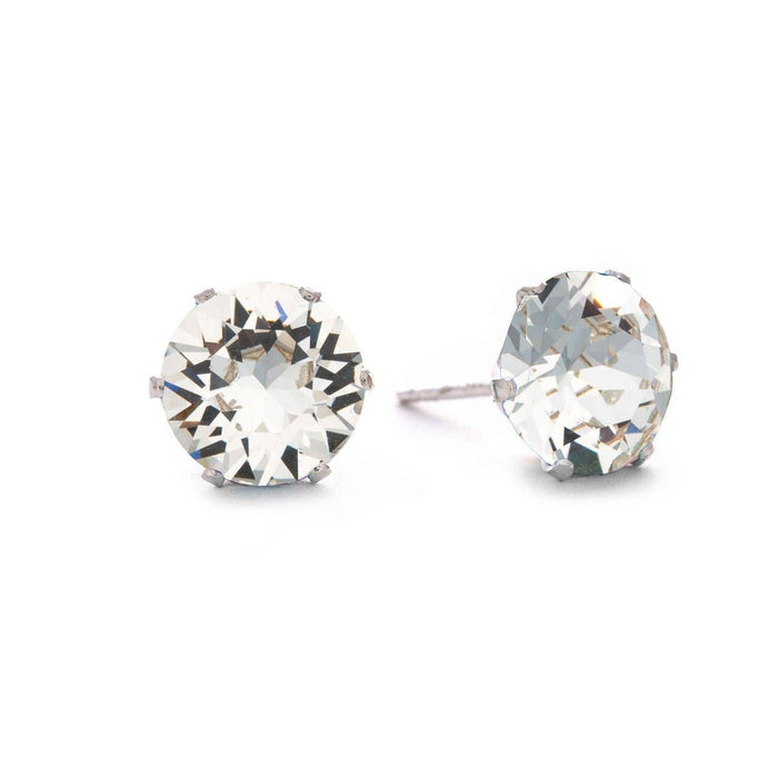 Clear Mini Bling Sterling Silver Stud Earrings