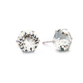 Clear Mini Bling Sterling Silver Stud Earrings