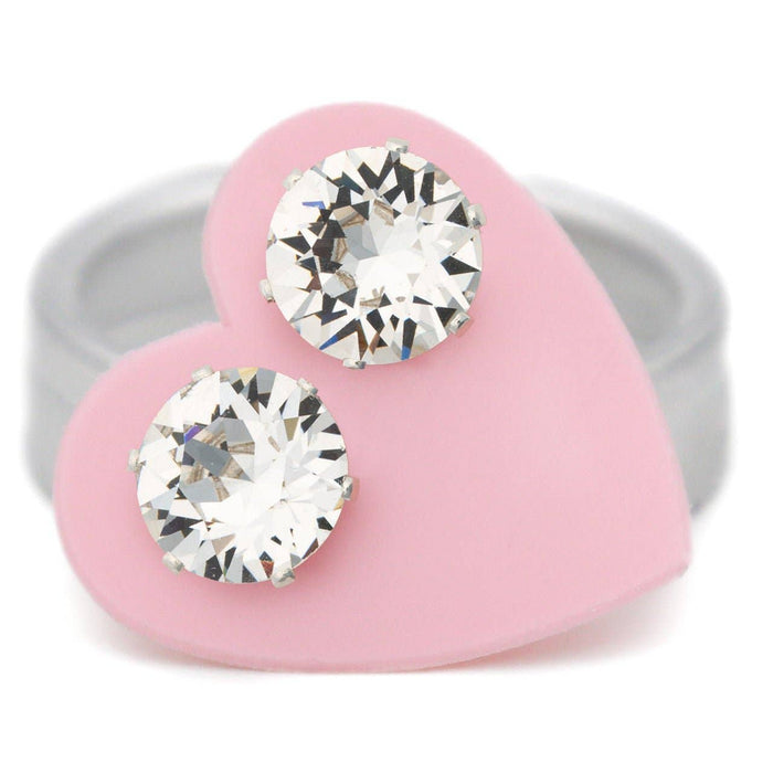 Clear Mini Bling Sterling Silver Stud Earrings