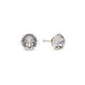 Clear Ultra Mini Bling Sterling Silver Stud Earrings