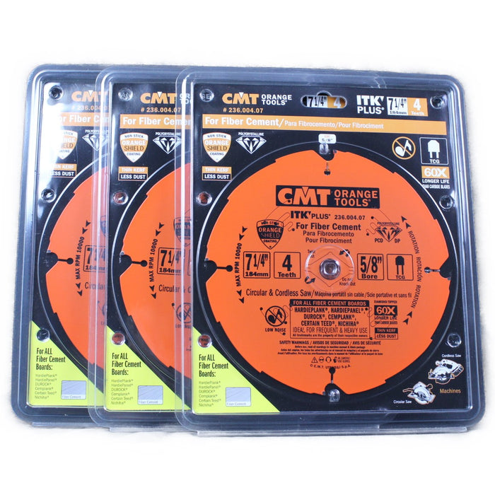 CMT 236.004.07 Itk-Plus Pcd Blade 7-1/4"X4x5/8", 3-Pack