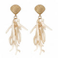 Coastal White Coral Earrings
