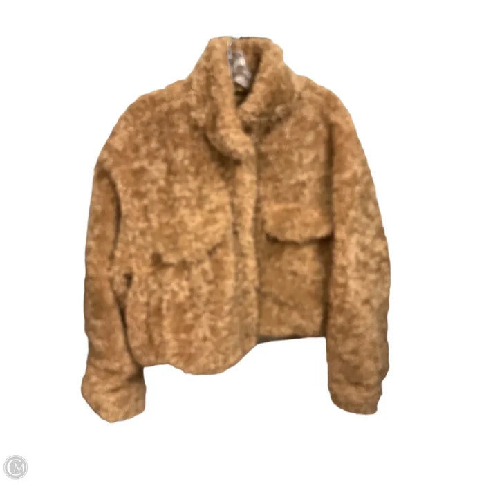 Coat Faux Fur & Sherpa By Blanknyc In Tan, Size: M