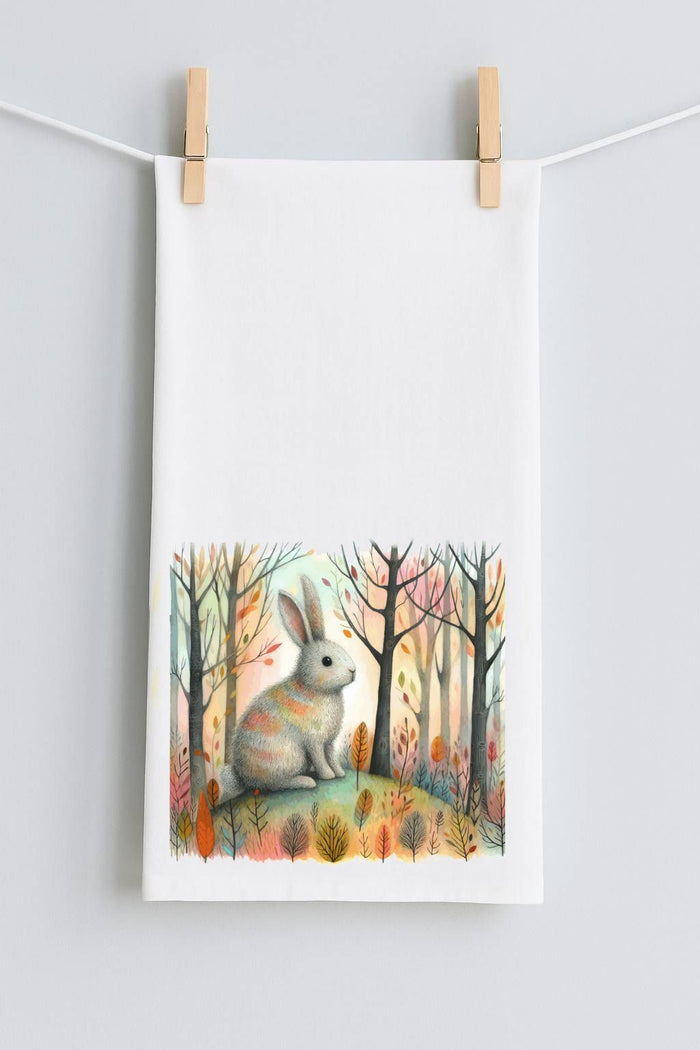 Colorful Bunny Tea Towel