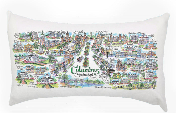 Columbus - Mississippi Pillow