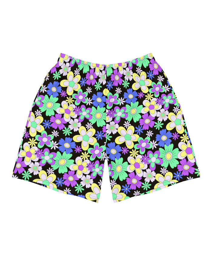 Crazy Daisy Recycled Athletic Shorts, Athletic Shorts, - One Stop Rave