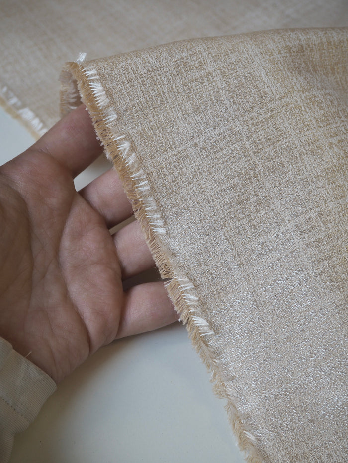 Cream + Ivory Silk Blend Jacquard