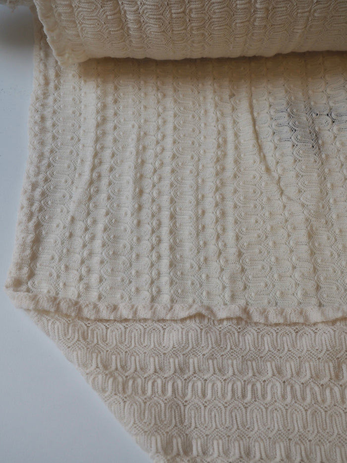 Cream Wavy Wool Knit