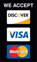 Credit Cards Accepted Vertical Pump Topper Sign - Fuel Station Insert - UnitedSign
