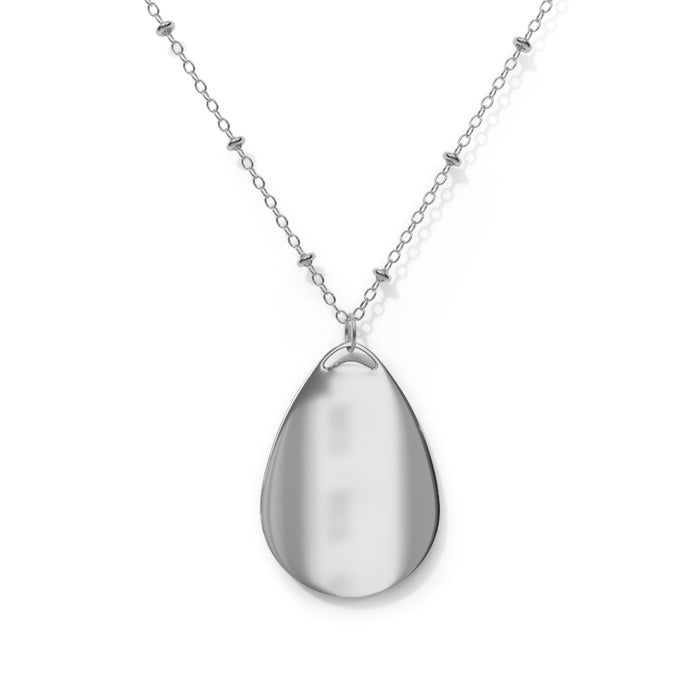 Cunningham Scottish clan necklace with silver-tone bead chain, pendant view