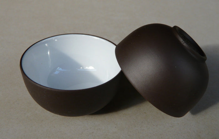 DB Zisha Cups w/ White Glazed Interior * 4 cups * 40ml | Yunnan Sourcing Tea Shop