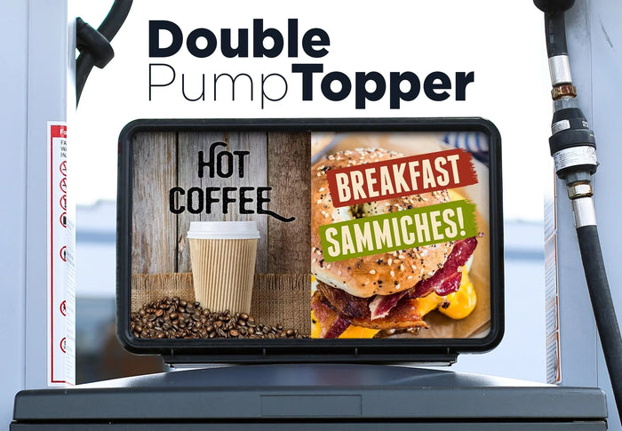 Double Message Pump Topper Frame - UnitedSign