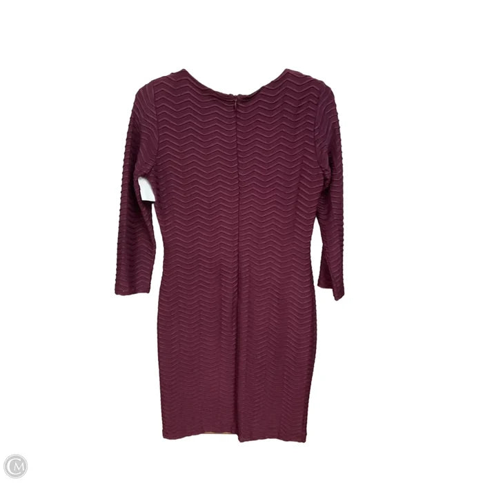 Dress Casual Midi By Calvin Klein In Maroon, Size: S