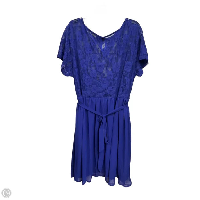Dress Casual Midi By Cmc In Blue, Size: 4x