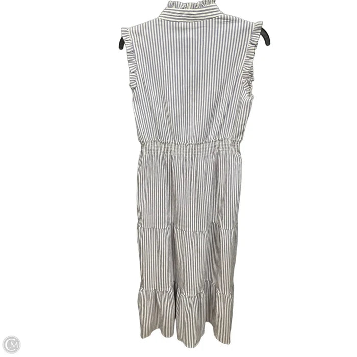 Dress Casual Midi By Eddie Bauer In Striped Pattern, Size: S