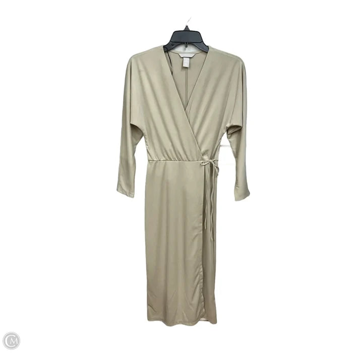 Dress Casual Midi By H&m In Beige, Size: Xs