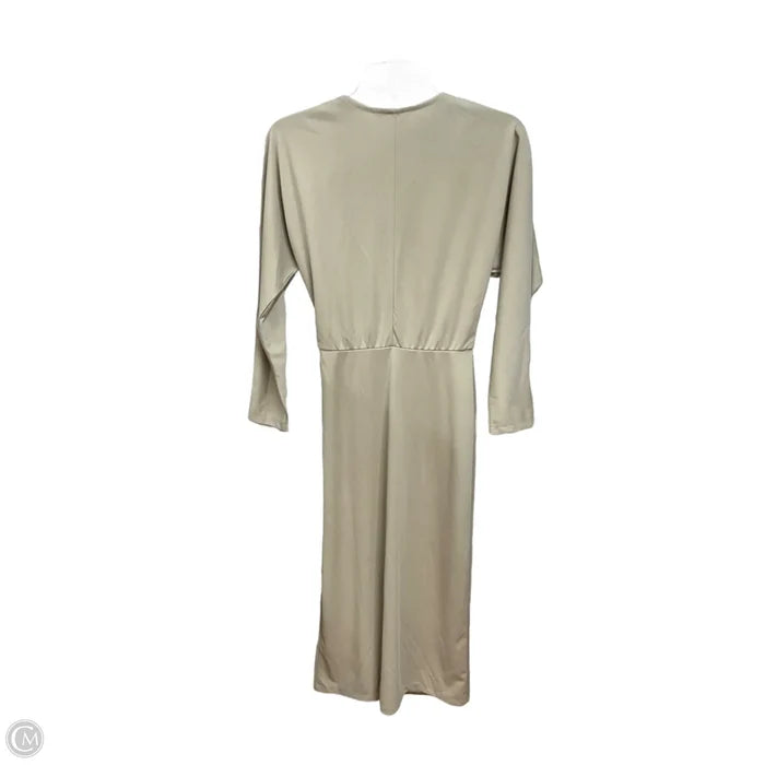 Dress Casual Midi By H&m In Beige, Size: Xs