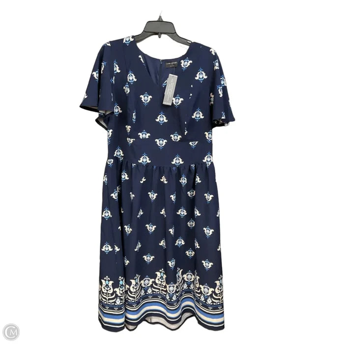 Dress Casual Midi By Lane Bryant In Blue, Size: 18