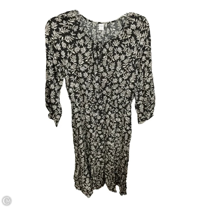 Dress Casual Midi By Old Navy In Black & White, Size: S