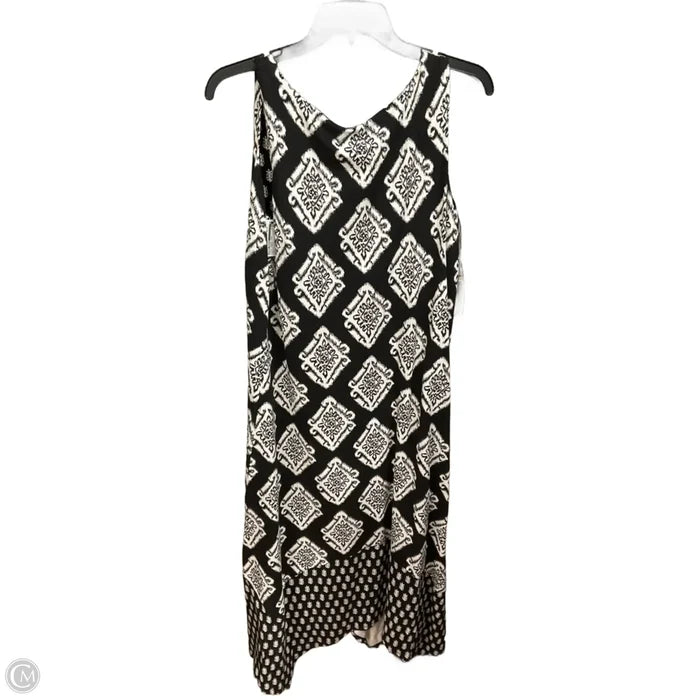 Dress Casual Midi By Tommy Bahama In Black & Cream, Size: L