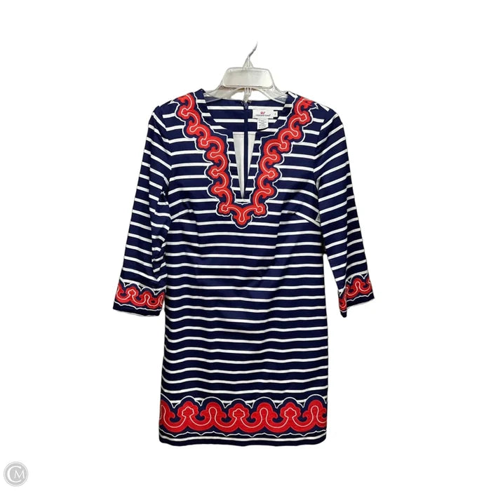 Dress Casual Midi By Vineyard Vines In Striped Pattern, Size: Xs