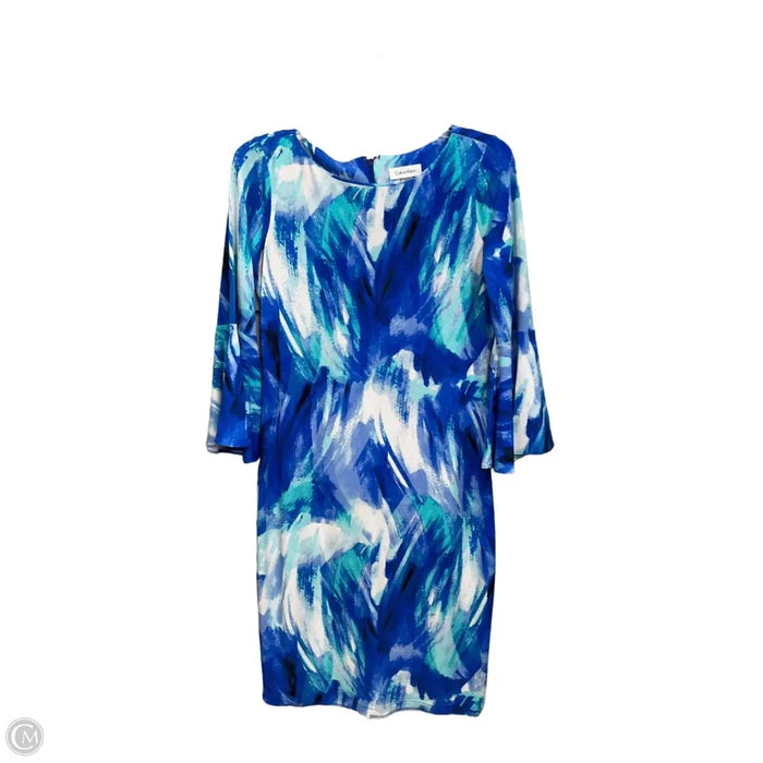 Dress Casual Short By Calvin Klein In Blue, Size: S