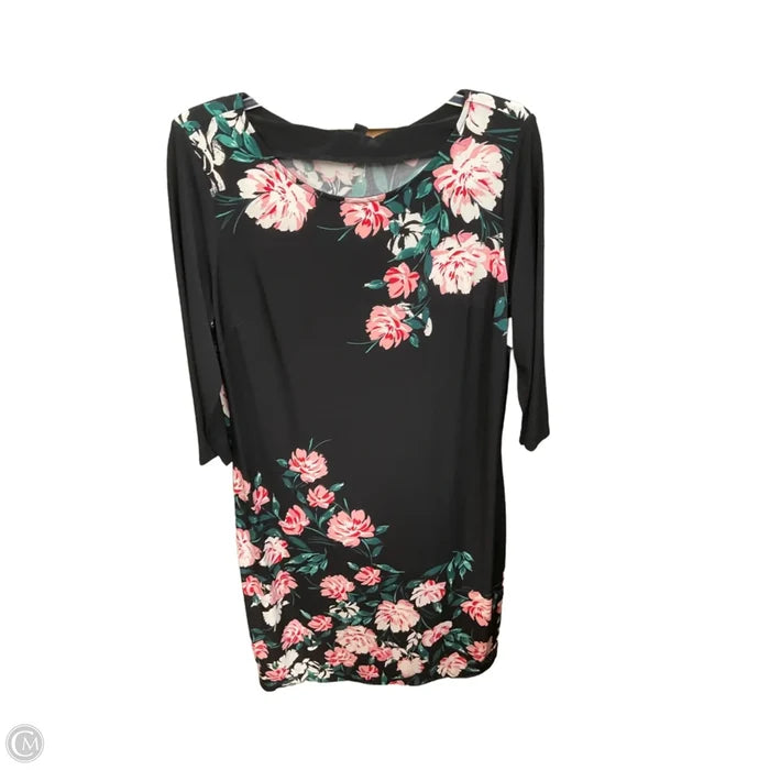Dress Casual Short By Roz And Ali In Floral Print, Size: L