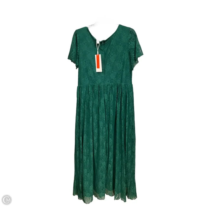 Dress Party Long By Clothes Mentor In Green, Size: 2x