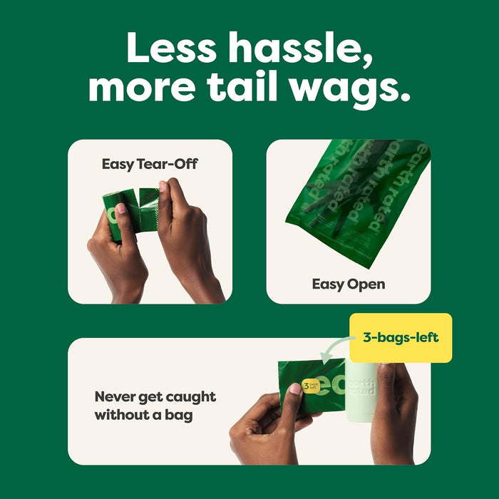 Earth Rated dog waste bags, further view of the range
