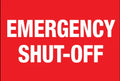 Emergency Shut-Off Aluminum Sign - 12"w x 8"h - UnitedSign