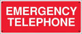 Emergency Telephone Aluminum Sign - 24"w x 12"h - UnitedSign
