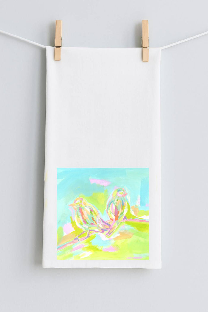 Emma Abstract Birds Tea Towel