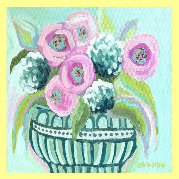 Emma Hydrangeas and Roses Square Swap