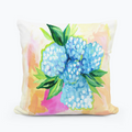 Emma Hydrangeas in Pink Square Pillow
