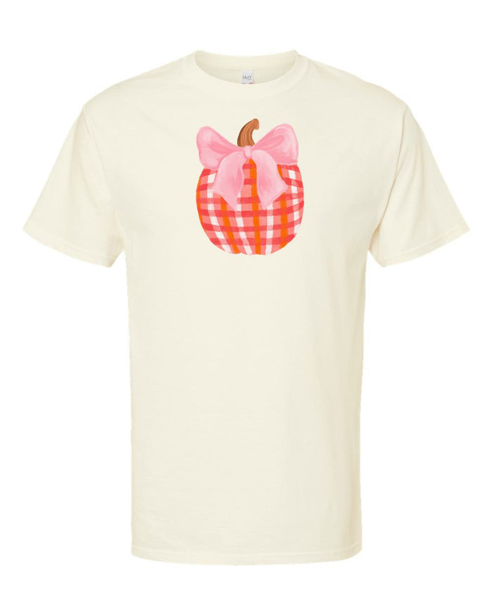 Emmalee Pink Bow Pumpkin Short Sleeve