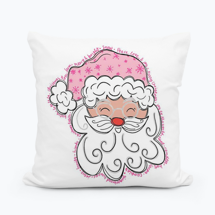 Emmalee Pink Santa Pillow