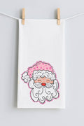 Emmalee Pink Santa Tea Towel