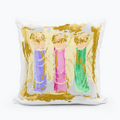 Emmalee Three Gold Angels Pillow