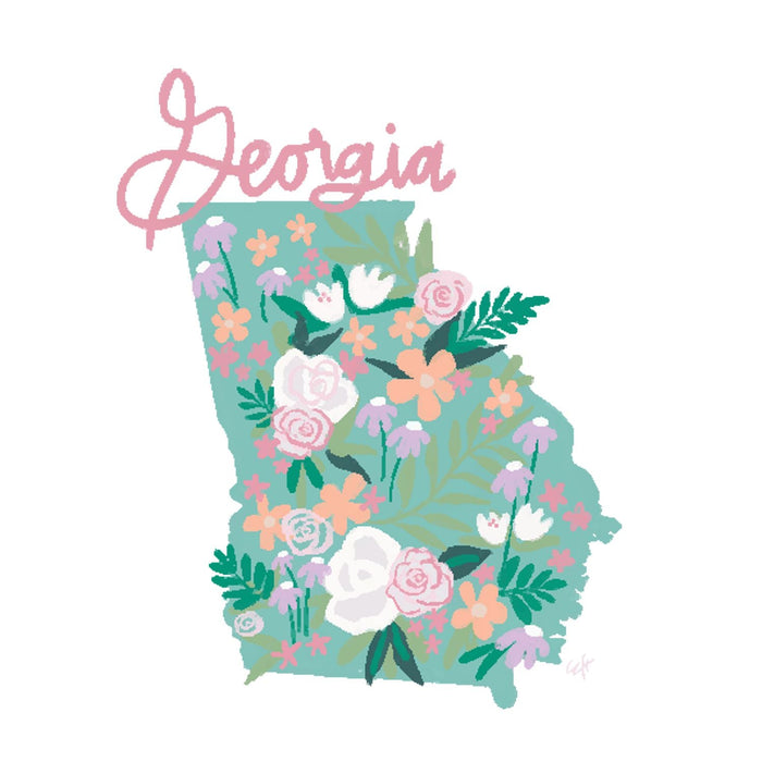 Emma's Southern State Georgia Tea Towel