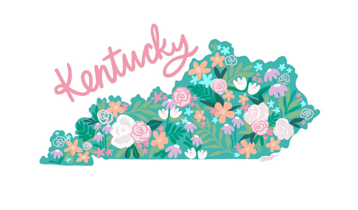 Emma's Southern State Kentucky Tea Towel