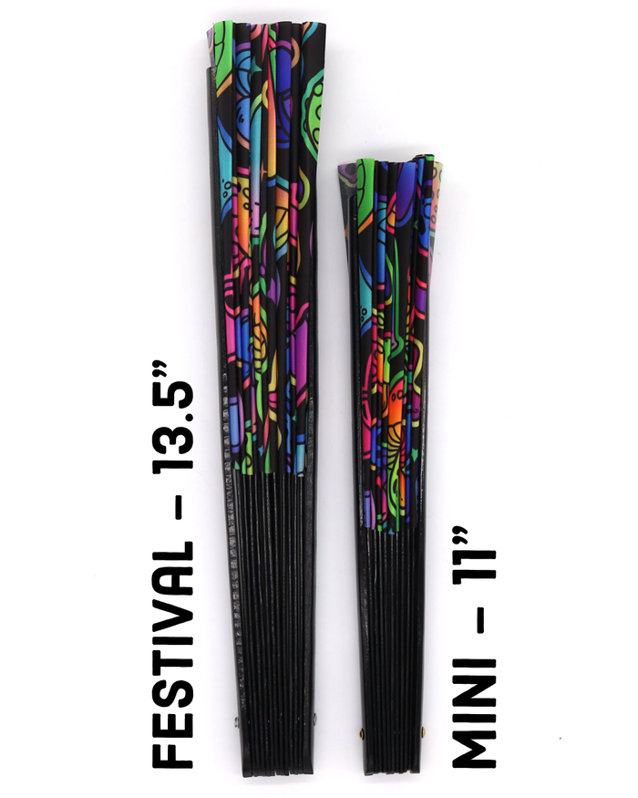 Extraterrestrial Hand Fan, Festival Fans 13.5", - One Stop Rave