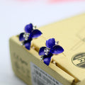 Fashion Drop Crystal Stud Earrings Double Side for Women Bridal Wedding Party Jewelry - 64 Corp